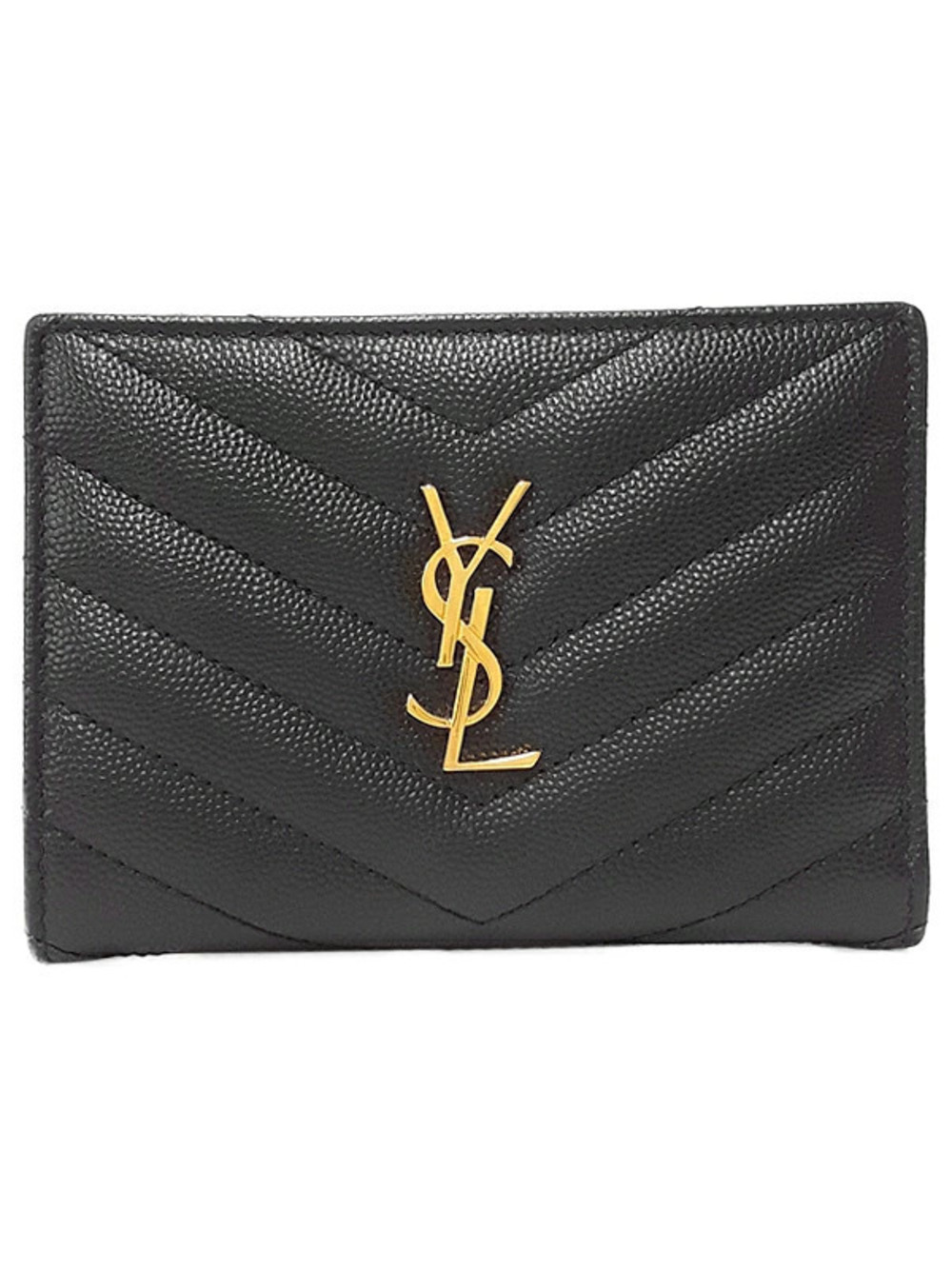 SAINT LAURENT PARIS Saint Paris Zip Wallet Monogram Bi fold Short